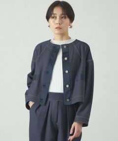 CAST: / キャスト コロン その他アウター | 【セットアップ対応/着回し抜群】デニムライクジャケット