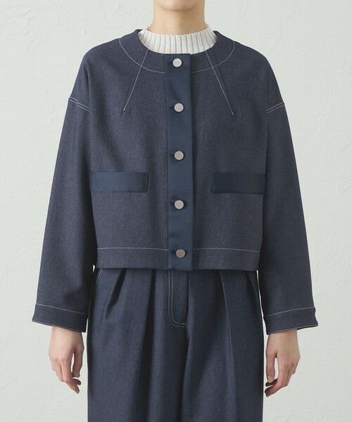 CAST: / キャスト コロン その他アウター | 【セットアップ対応/着回し抜群】デニムライクジャケット | 詳細3