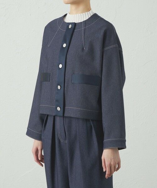 CAST: / キャスト コロン その他アウター | 【セットアップ対応/着回し抜群】デニムライクジャケット | 詳細4