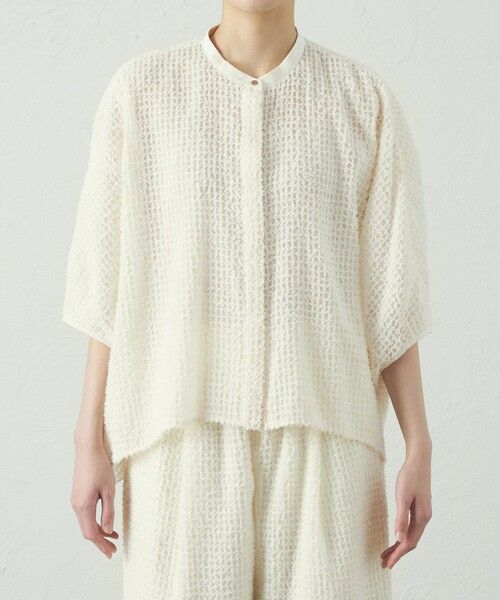 CAST: / キャスト コロン シャツ・ブラウス | 【セットアップ対応/オンでもオフでも活躍】フェザーシフォンフォルムブラウス | 詳細3