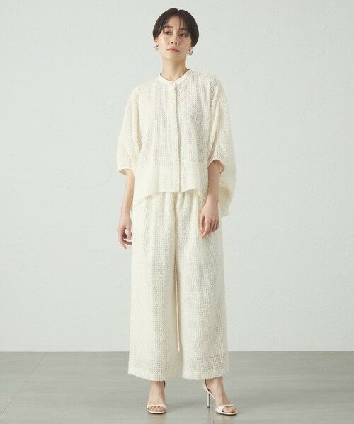 CAST: / キャスト コロン シャツ・ブラウス | 【セットアップ対応/オンでもオフでも活躍】フェザーシフォンフォルムブラウス | 詳細1