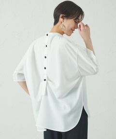 CAST: / キャスト コロン シャツ・ブラウス | 【接触冷感/UV効果/着用しわ軽減】バックボタンショートスリーブブラウス