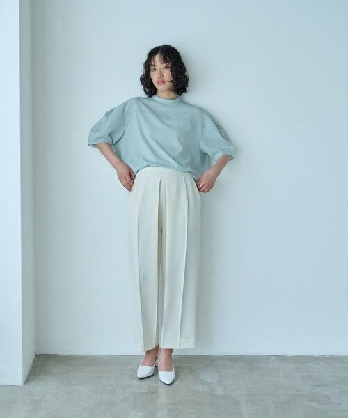 CAST: / キャスト コロン シャツ・ブラウス | 【接触冷感/UV効果/着用しわ軽減】バックボタンショートスリーブブラウス | 詳細1