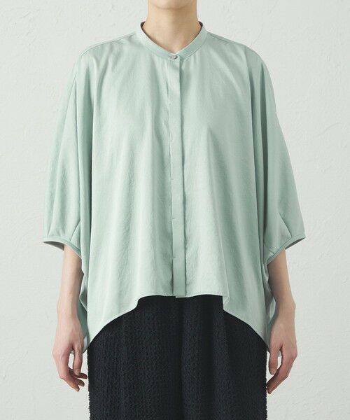 CAST: / キャスト コロン シャツ・ブラウス | 【セットアップ対応/吸水速乾/UV効果】シルキーツイルフォルムブラウス | 詳細6