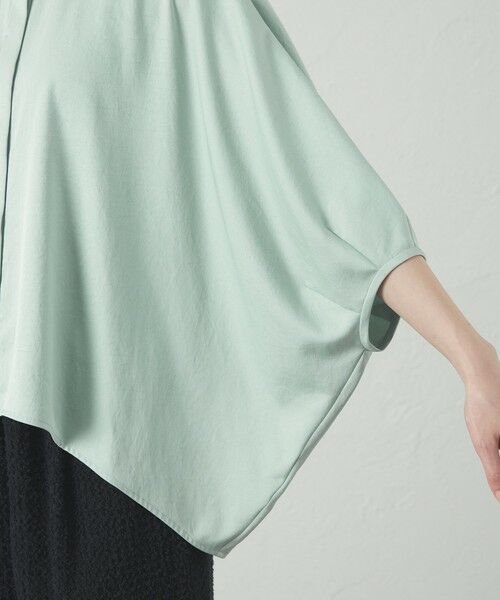 CAST: / キャスト コロン シャツ・ブラウス | 【セットアップ対応/吸水速乾/UV効果】シルキーツイルフォルムブラウス | 詳細9