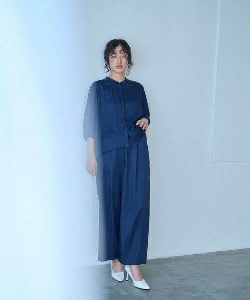 CAST: / キャスト コロン シャツ・ブラウス | 【セットアップ対応/吸水速乾/UV効果】シルキーツイルフォルムブラウス | 詳細3