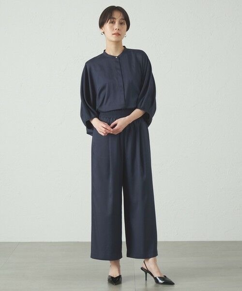 CAST: / キャスト コロン シャツ・ブラウス | 【セットアップ対応/吸水速乾/UV効果】シルキーツイルフォルムブラウス | 詳細4