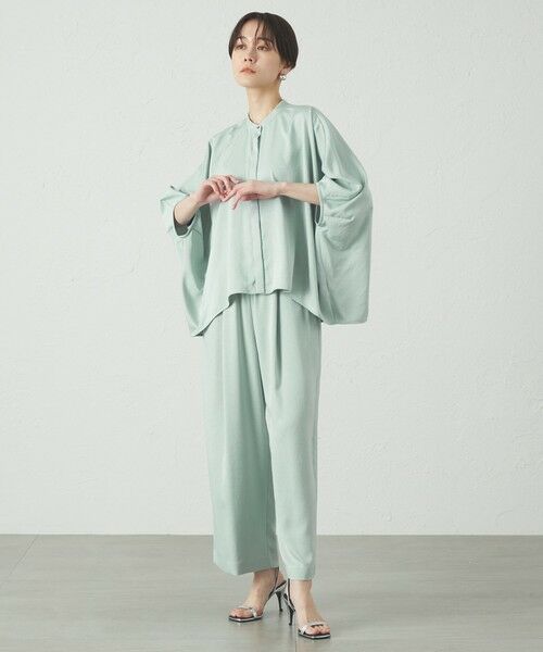 CAST: / キャスト コロン シャツ・ブラウス | 【セットアップ対応/吸水速乾/UV効果】シルキーツイルフォルムブラウス | 詳細5