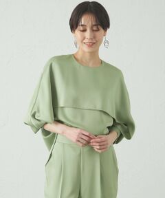 CAST: / キャスト コロン シャツ・ブラウス | 【セットアップ対応/オンでもオフでも活躍】レイヤードブラウス