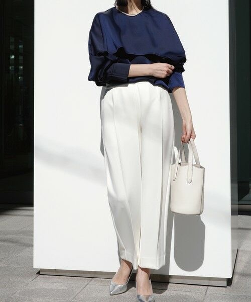 CAST: / キャスト コロン シャツ・ブラウス | 【セットアップ対応/オンでもオフでも活躍】レイヤードブラウス | 詳細1