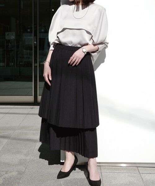 CAST: / キャスト コロン シャツ・ブラウス | 【セットアップ対応/オンでもオフでも活躍】レイヤードブラウス | 詳細2