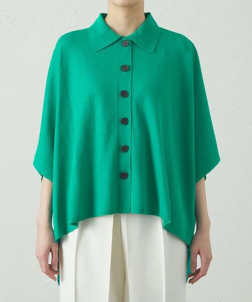 CAST: / キャスト コロン ニット・セーター | 【着回し抜群】スクエアーパターンニットカーデ | 詳細4