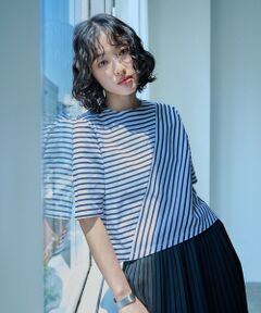 CAST: / キャスト コロン カットソー | 【着回し抜群】テクニカルボーダーカットソー