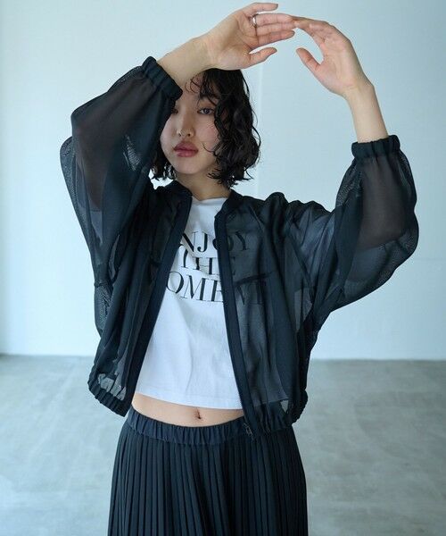 CAST: / キャスト コロン その他アウター | 【着回し抜群/セットアップ対応】メッシュカラミブルゾン | 詳細3