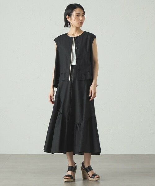 CAST: / キャスト コロン シャツ・ブラウス | 【接触冷感/UV対策/セットアップ対応】トリミングレイヤードトップス | 詳細6