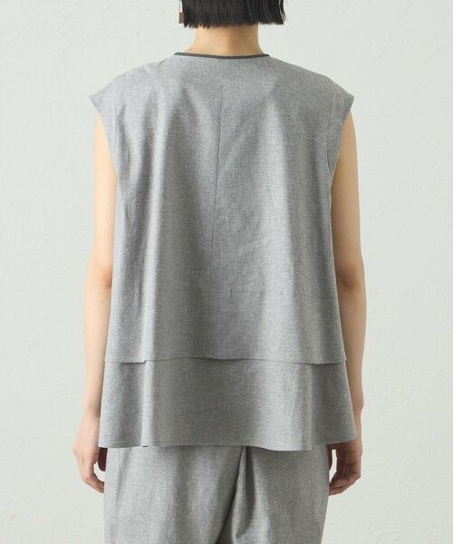 CAST: / キャスト コロン シャツ・ブラウス | 【接触冷感/UV対策/セットアップ対応】トリミングレイヤードトップス | 詳細9