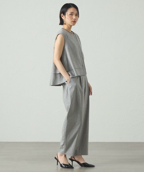 CAST: / キャスト コロン シャツ・ブラウス | 【接触冷感/UV対策/セットアップ対応】トリミングレイヤードトップス | 詳細5