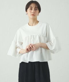 CAST: / キャスト コロン カットソー | 【1枚で着映える】タフタコンビウェーブカットソー