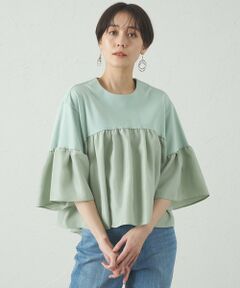 CAST: / キャスト コロン カットソー | 【1枚で着映える】タフタコンビウェーブカットソー