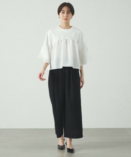 CAST: / キャスト コロン カットソー | 【1枚で着映える】タフタコンビウェーブカットソー | 詳細1