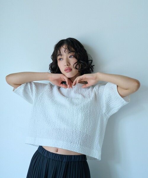 CAST: / キャスト コロン カットソー | 【1枚で着映える】ポコポコクロップドトップス | 詳細1