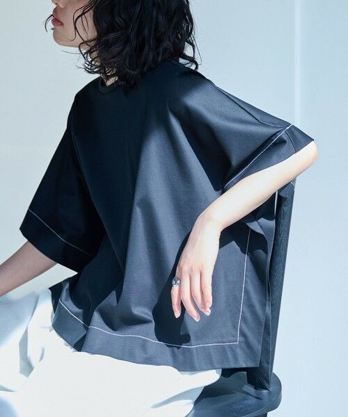 CAST: / キャスト コロン カットソー | 【接触冷感/抗菌防臭/白化軽減】スクエアパタ−ンオーバーカットソー | 詳細1