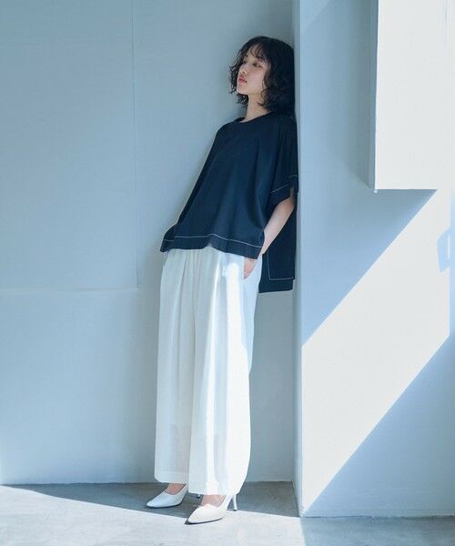 CAST: / キャスト コロン カットソー | 【接触冷感/抗菌防臭/白化軽減】スクエアパタ−ンオーバーカットソー | 詳細2