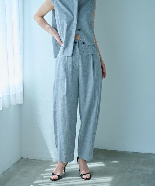 CAST: / キャスト コロン パンツ | 【接触冷感/UV対策/セットアップ゚対応】カジュアルタックパンツ(グレー4)