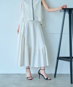 CAST: / キャスト コロン ロング・マキシ丈スカート | 【接触冷感/UV対策/セットアップﾟ対応】ラウンドラインギャザースカート