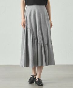 CAST: / キャスト コロン ロング・マキシ丈スカート | 【接触冷感/UV対策/セットアップﾟ対応】ラウンドラインギャザースカート