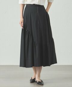 CAST: / キャスト コロン ロング・マキシ丈スカート | 【接触冷感/UV対策/セットアップﾟ対応】ラウンドラインギャザースカート