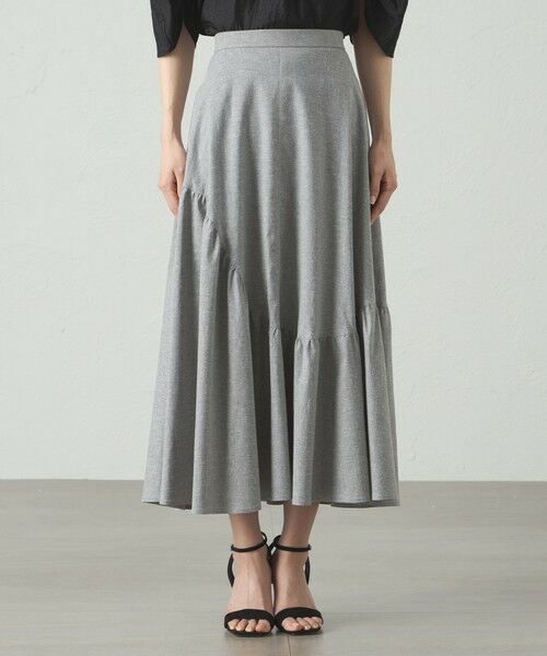 CAST: / キャスト コロン ロング・マキシ丈スカート | 【接触冷感/UV対策/セットアップﾟ対応】ラウンドラインギャザースカート | 詳細5