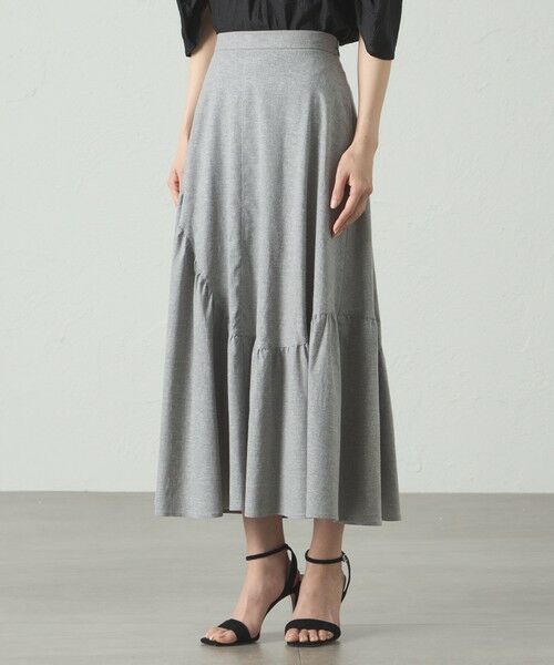 CAST: / キャスト コロン ロング・マキシ丈スカート | 【接触冷感/UV対策/セットアップﾟ対応】ラウンドラインギャザースカート | 詳細6