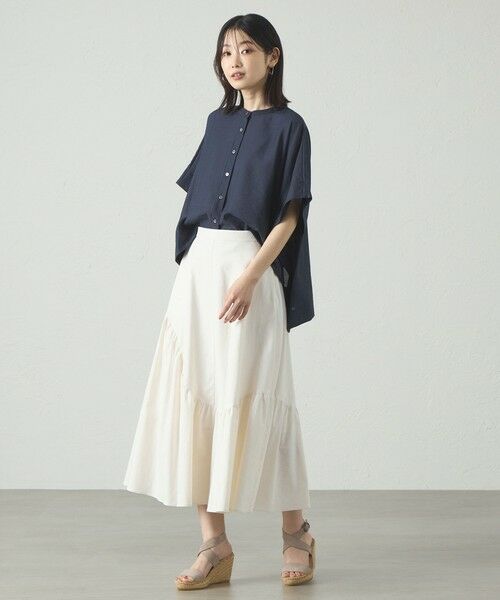 CAST: / キャスト コロン ロング・マキシ丈スカート | 【接触冷感/UV対策/セットアップﾟ対応】ラウンドラインギャザースカート | 詳細2