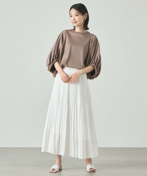 CAST: / キャスト コロン ロング・マキシ丈スカート | 【着回し抜群/セットアップ対応】メッシュカラミプリーツスカート | 詳細6