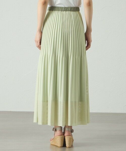 CAST: / キャスト コロン ロング・マキシ丈スカート | 【着回し抜群/セットアップ対応】メッシュカラミプリーツスカート | 詳細10