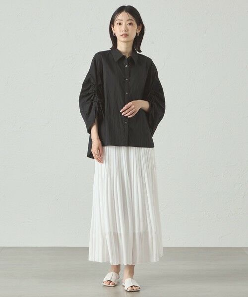 CAST: / キャスト コロン ロング・マキシ丈スカート | 【着回し抜群/セットアップ対応】メッシュカラミプリーツスカート | 詳細4