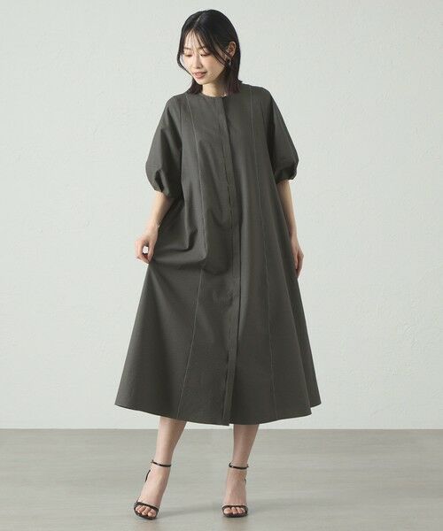 CAST: / キャスト コロン ロング・マキシ丈ワンピース | 【オンでもオフでも活躍】ボリュームスリーブサッカーワンピース | 詳細1