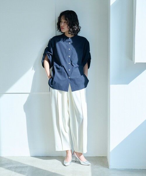 CAST: / キャスト コロン シャツ・ブラウス | 雨の日ロールアップスリーブブラウス | 詳細2