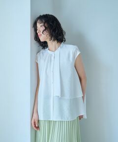 CAST: / キャスト コロン シャツ・ブラウス | 【1枚で着映える】アシンメトリーレイヤードトップス
