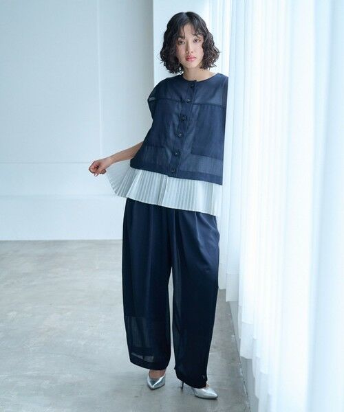 CAST: / キャスト コロン カットソー | 【着回し抜群】プリーツコンビカットソー | 詳細2