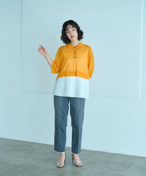 CAST: / キャスト コロン カットソー | 【着回し抜群】プリーツコンビカットソー | 詳細3