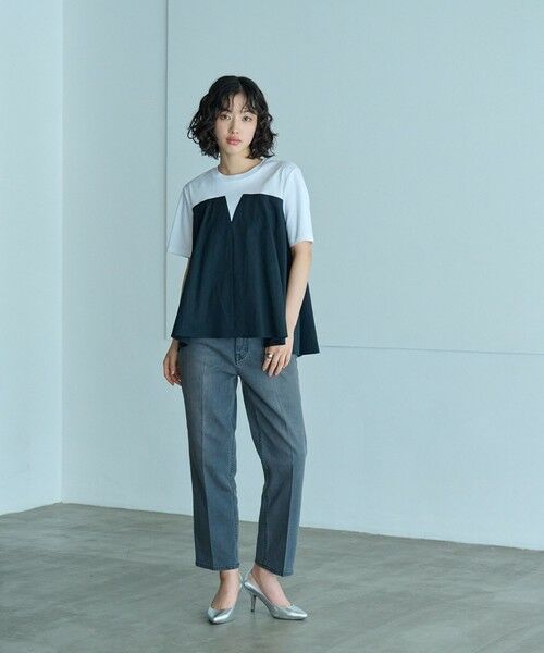 CAST: / キャスト コロン カットソー | 【1枚で着映える】異素材コンビカットソー | 詳細1