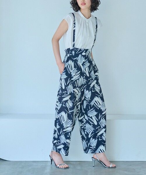 CAST: / キャスト コロン パンツ | 【1枚で着映える】ペイントプリントサスペンダーパンツ | 詳細1