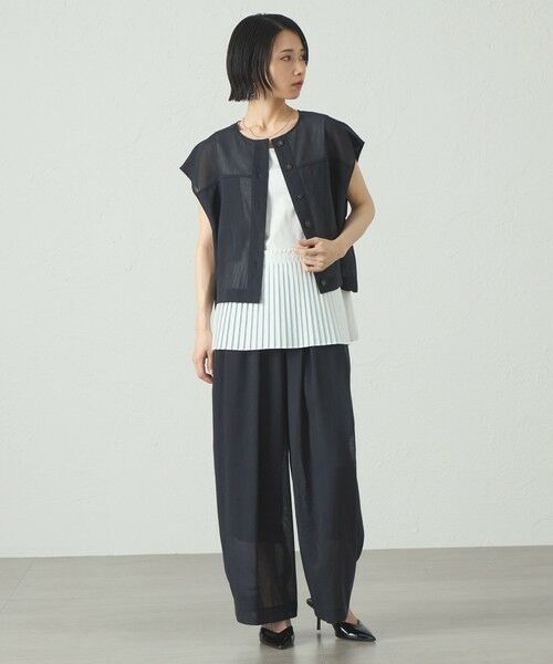 CAST: / キャスト コロン パンツ | 【着用しわ軽減/セットアップ対応】シアータックギャザーパンツ | 詳細8