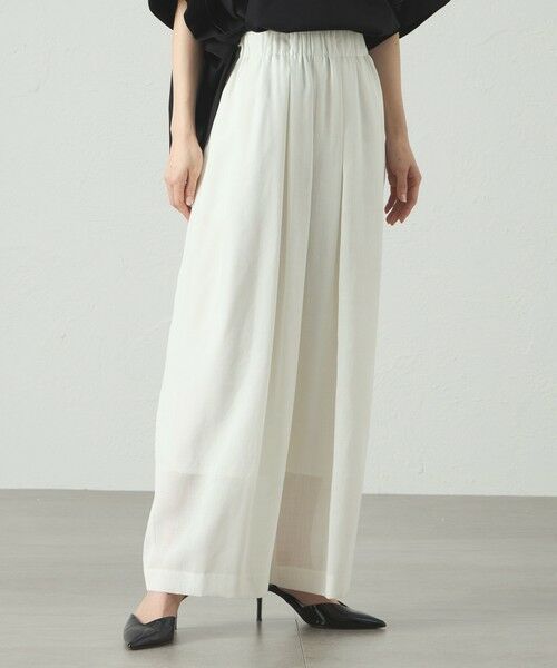 CAST: / キャスト コロン パンツ | 【着用しわ軽減/セットアップ対応】シアータックギャザーパンツ | 詳細16