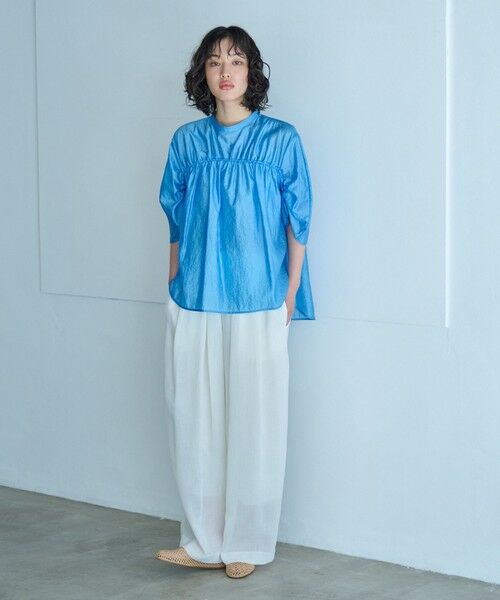 CAST: / キャスト コロン パンツ | 【着用しわ軽減/セットアップ対応】シアータックギャザーパンツ | 詳細2