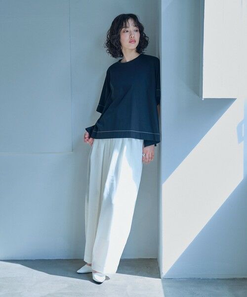 CAST: / キャスト コロン パンツ | 【着用しわ軽減/セットアップ対応】シアータックギャザーパンツ | 詳細3