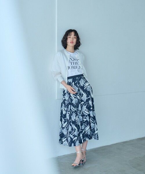 CAST: / キャスト コロン ロング・マキシ丈スカート | 【1枚で着映える】ペイントプリントギャザースカート | 詳細1