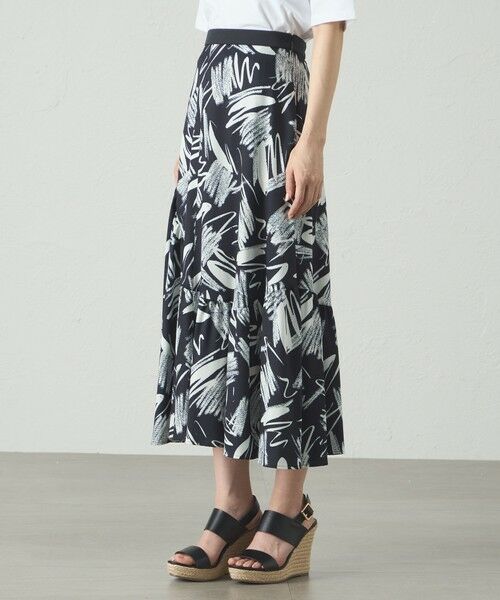 CAST: / キャスト コロン ロング・マキシ丈スカート | 【1枚で着映える】ペイントプリントギャザースカート | 詳細4